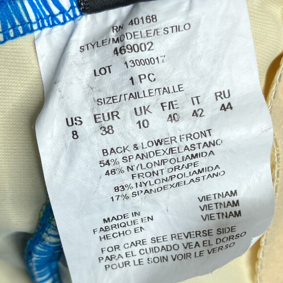 Kirkland by Miraclesuit Size 8 Slimming One Piece Swimsuit Blue Green‎ Sparkle - Picture 4 of 4